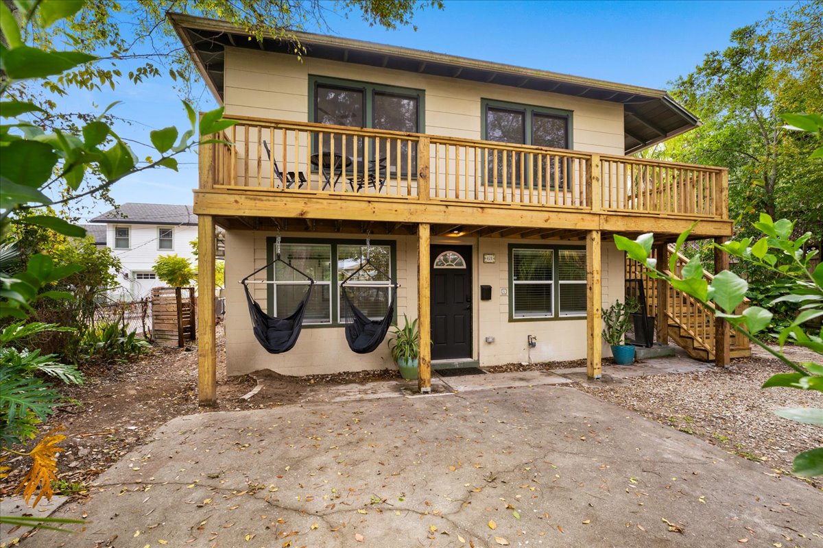 The upstairs deck area is all yours!