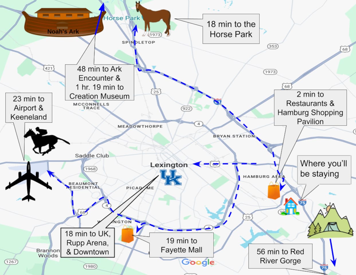 Conveniently located near local attractions, restaurants, and the interstate. 
