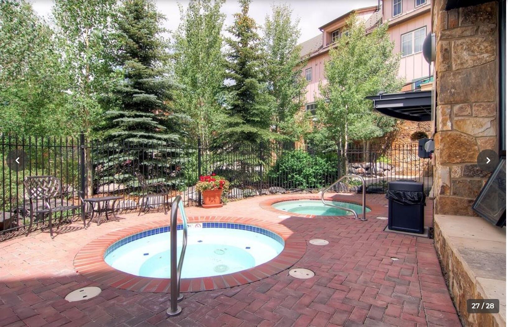 Choose from multiple hot tubs to relax in after a long day!