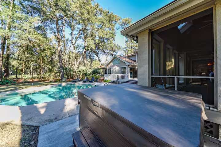 Relax anytime in the hot tub!