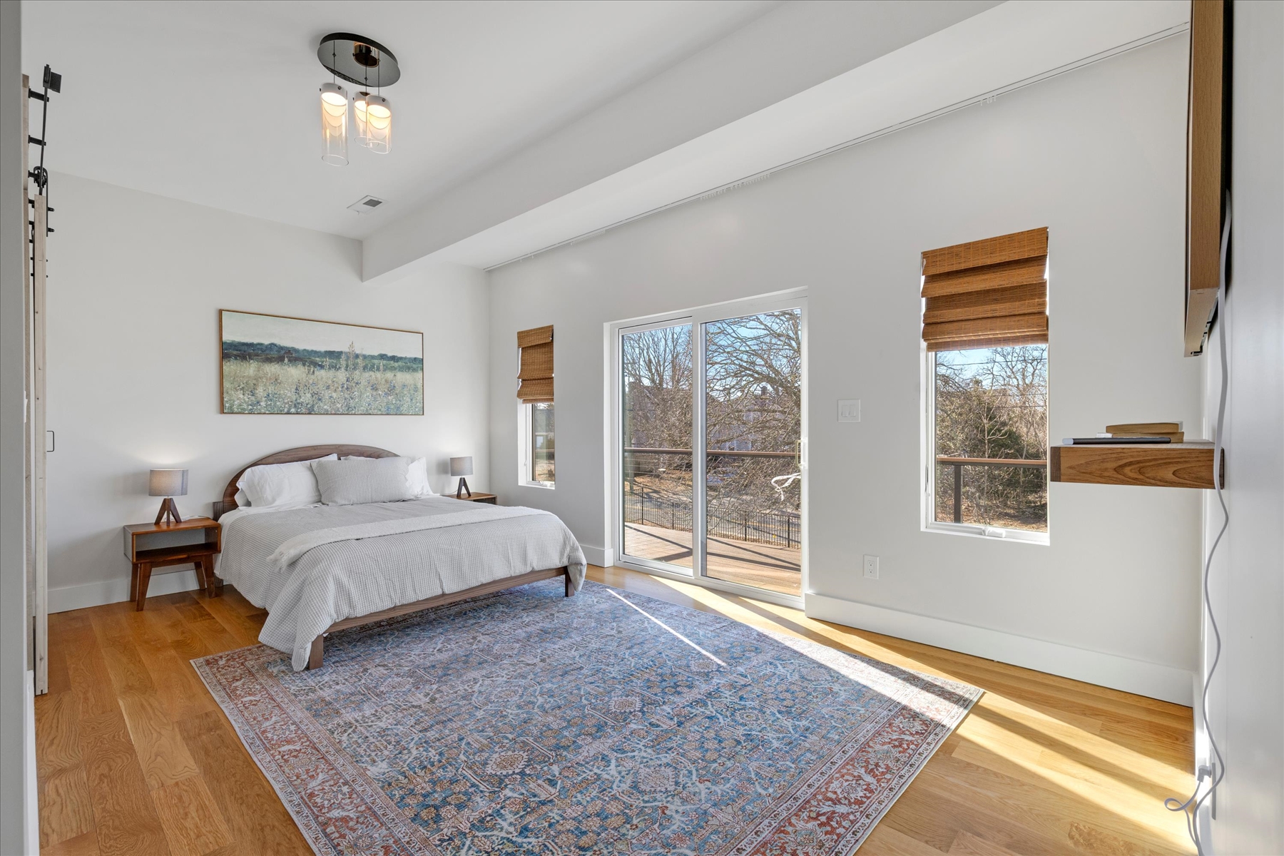 This Bedroom also offers a queen bed with it's own access to the balcony, and is equipped with it's own TV, and bathroom. 