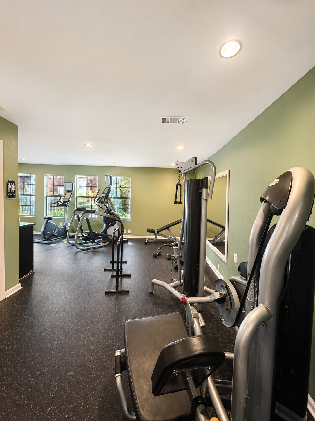 Small community gym. 24/7 access with door code.