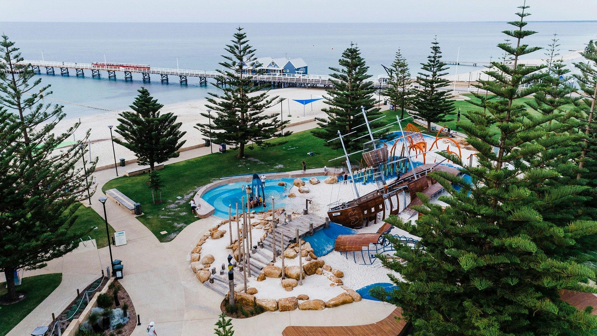 Birds eye view of the Foreshore Playground