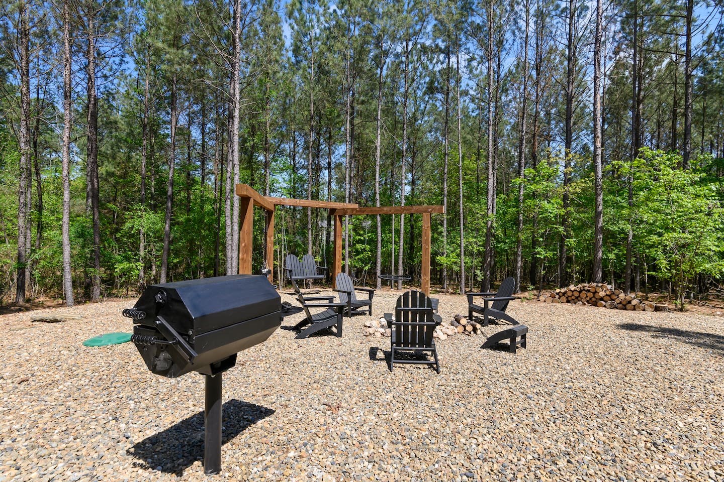 Grill, chill, and play—everything you need is right here in this backyard hangout zone.