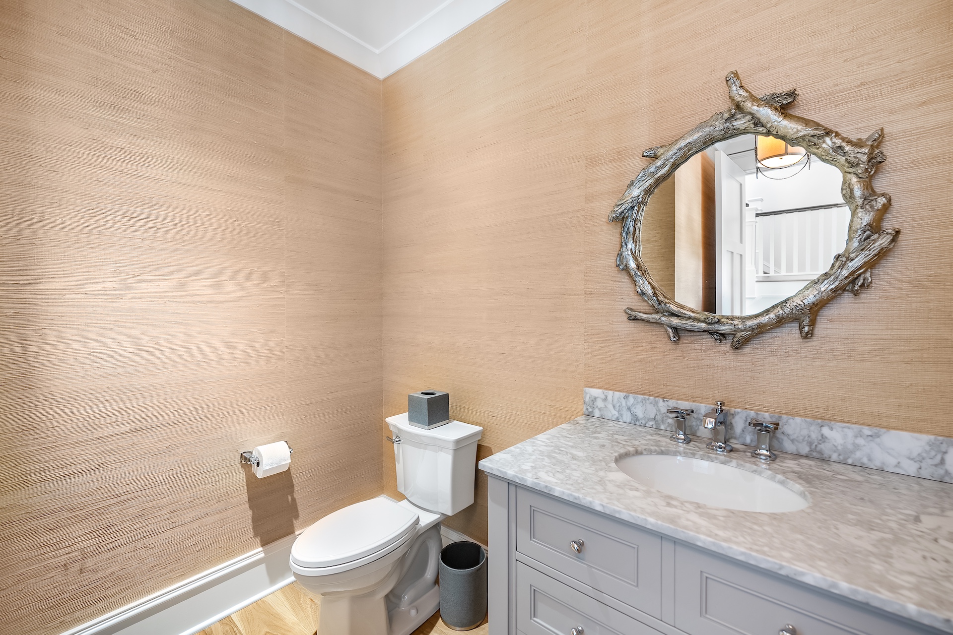 Hall half bath | Beach Shelter | 3708 Palm Blvd | Isle of Palms, SC | IOP Escapes