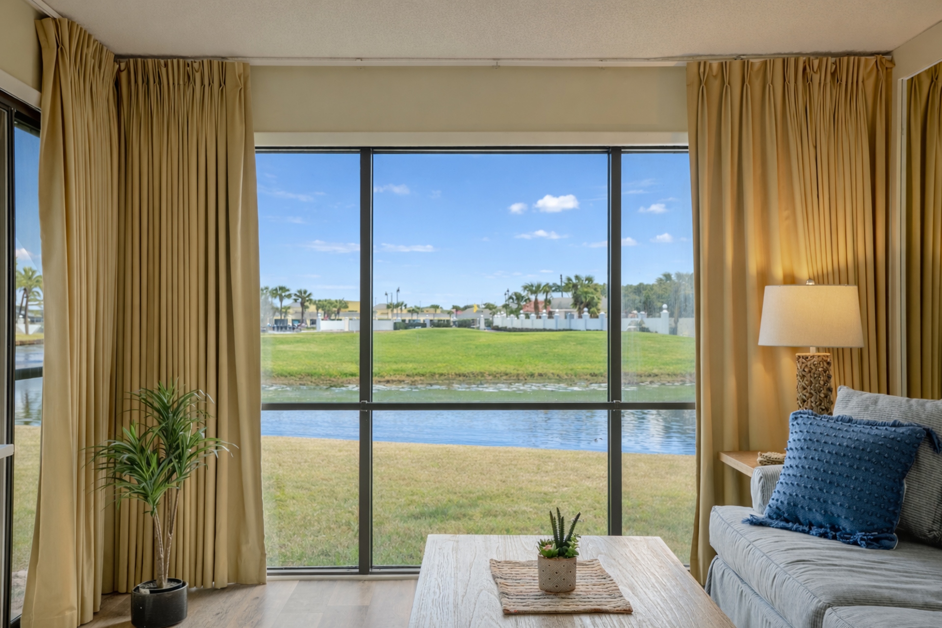 Golf course view from the living area