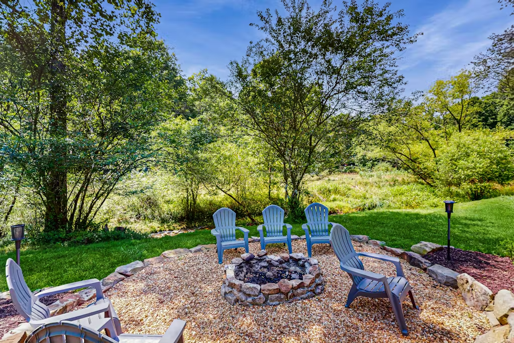 Creekside fire pit