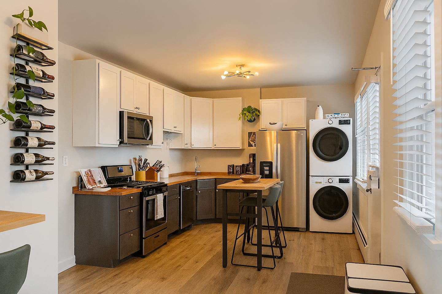 In unit laundry available— perfect for longer stays or traveling families.