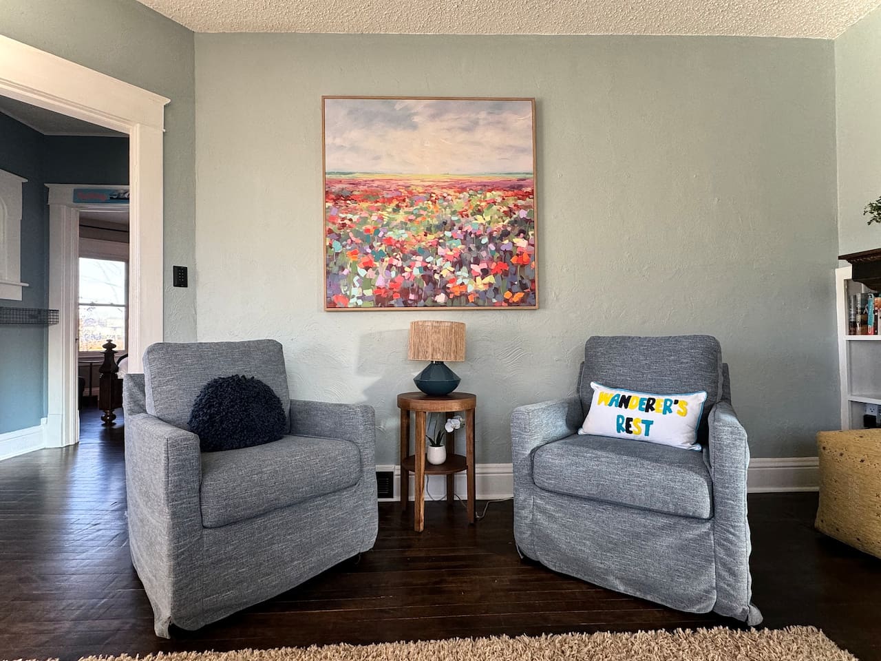 Comfortable, swivel seating.