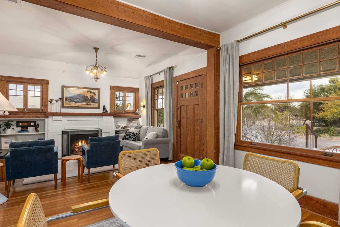 dining room and living room