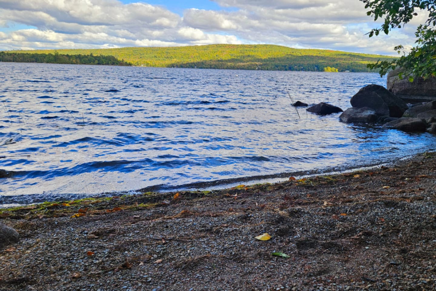 Private pebble beach