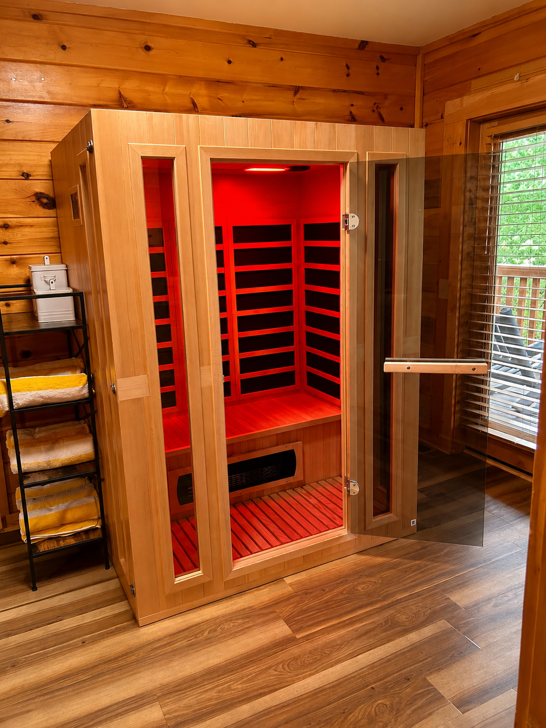 Relax and recharge in your private Infra Red Sauna