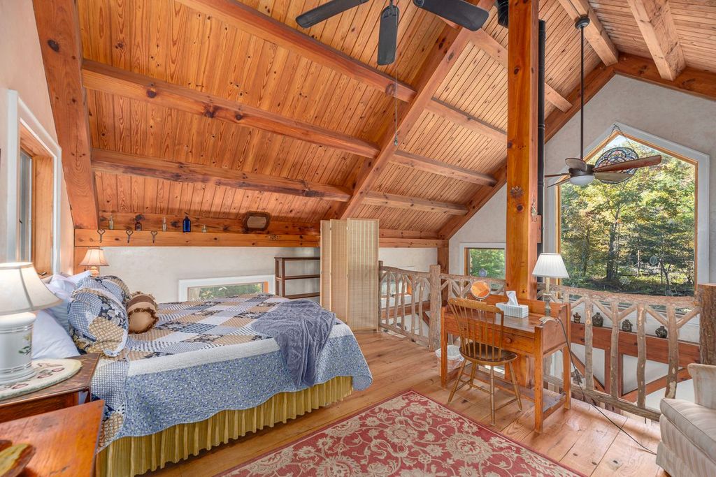 The loft bedroom with a king bed is a dream to spend the night in. 