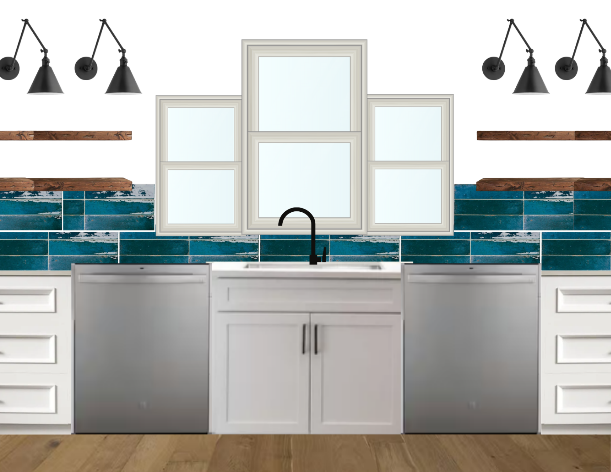 Home under renovations. AI generated image to give a visual representation of the new look. Actual results may vary.