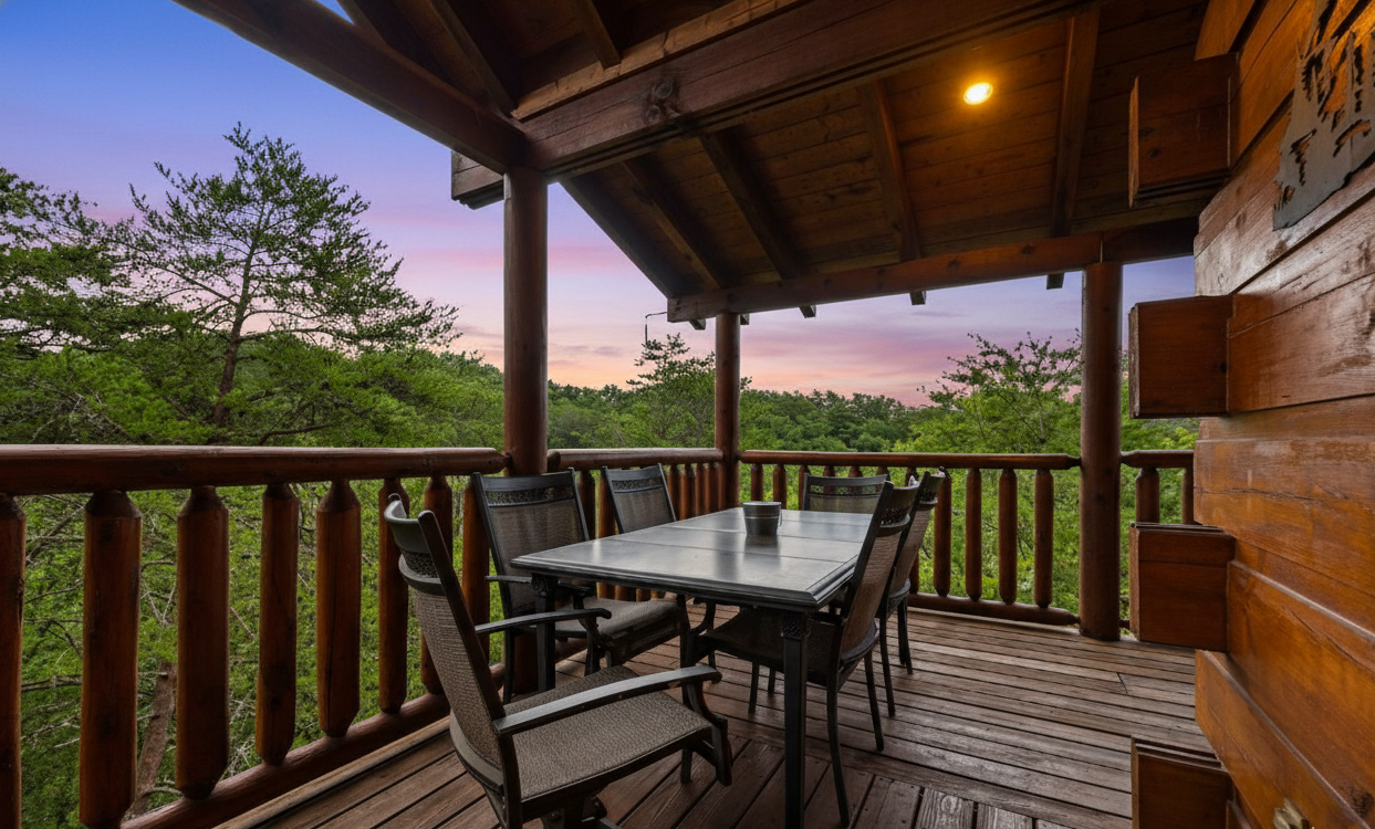 Almost Paradise - 1 minute from downtown Pigeon Forge, outdoor dining to gather around and catch up with the family actives of the day.