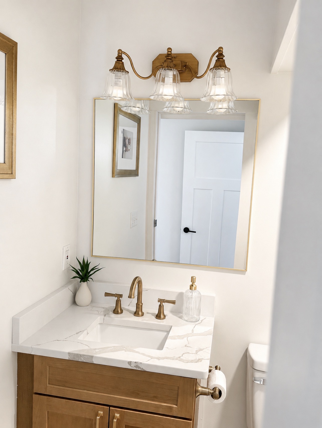 Master bath with tub and shower