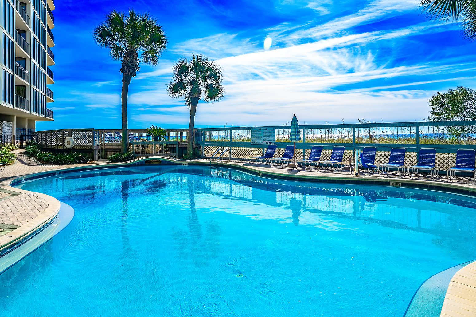 Heated pool right below your room