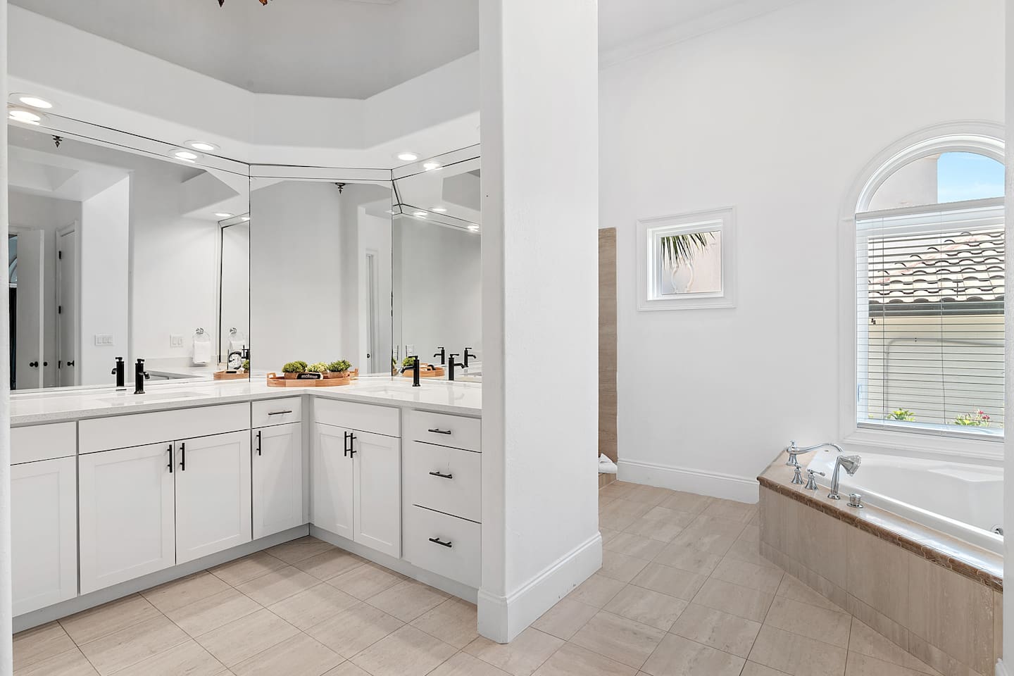 Luxury bathroom with soaking tub