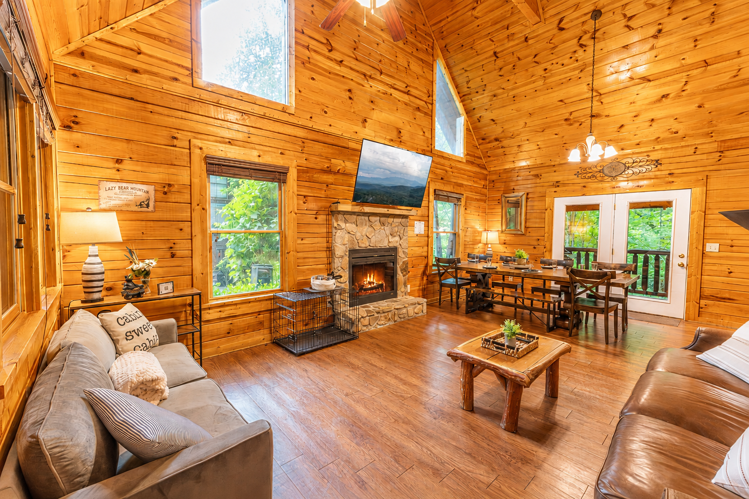 The natural light fills the room.