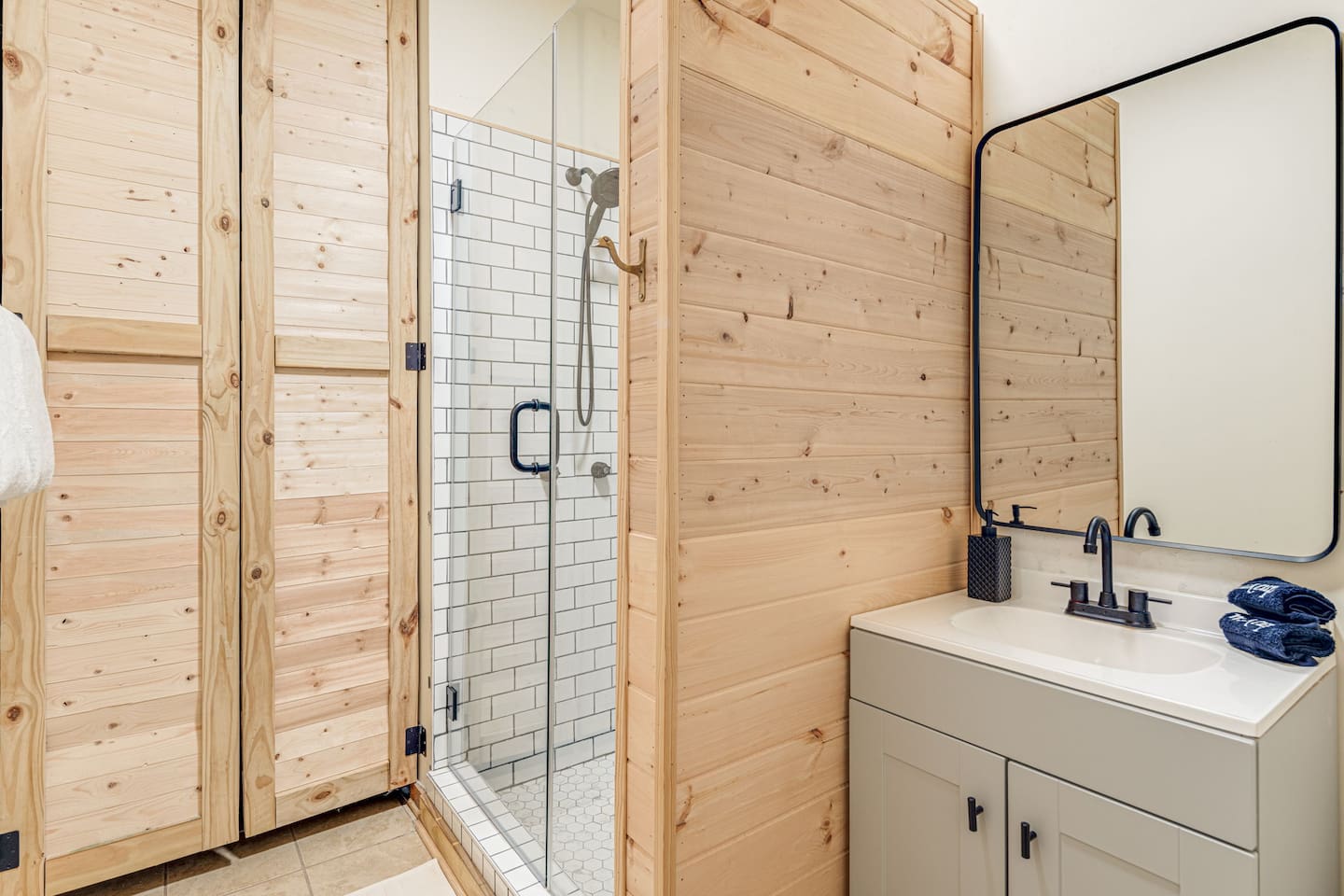 The lower level bathroom.