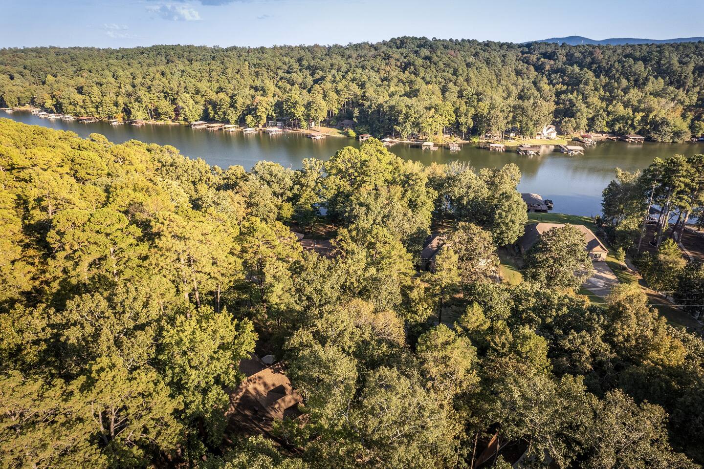 Aerial View of Lake Hamilton.
