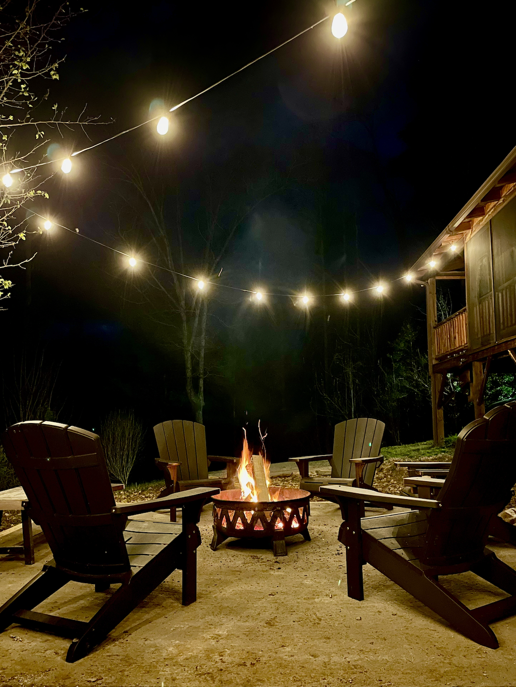 Roast smores by the firepit after a day of exploring the beautiful mountains