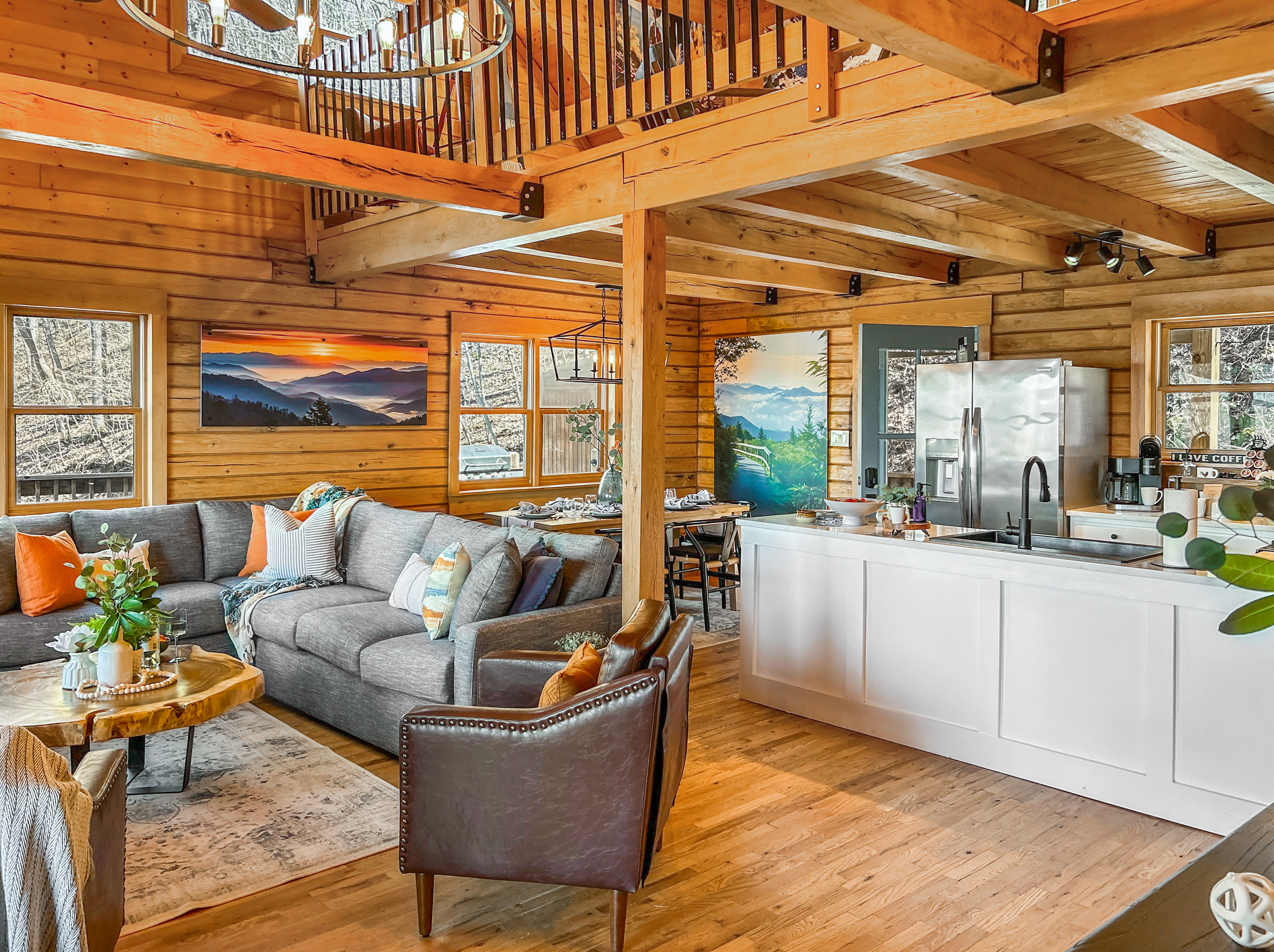 The open concept space keeps guests connected on all levels.