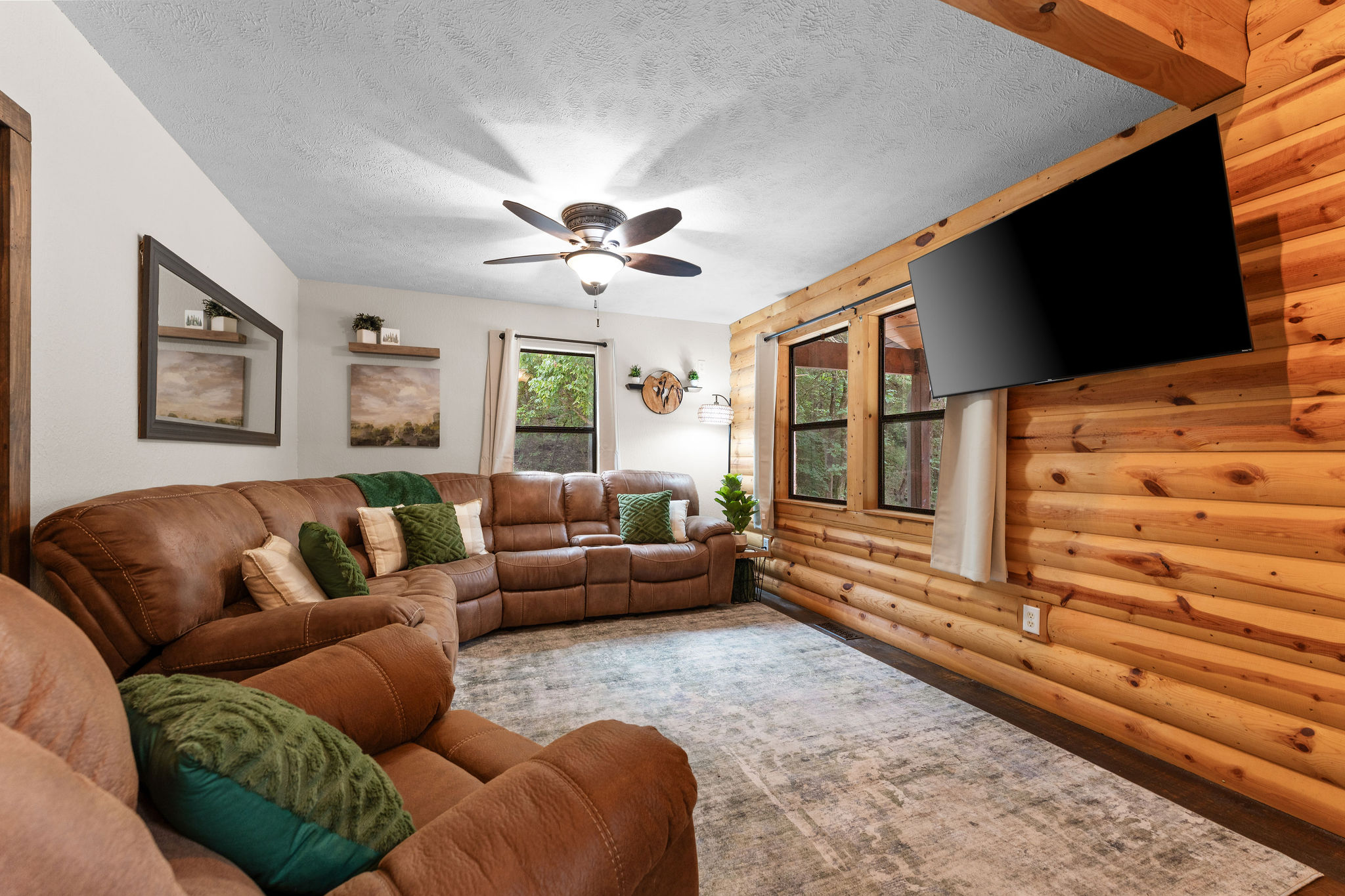 Cozy Living Room with reclining sectional