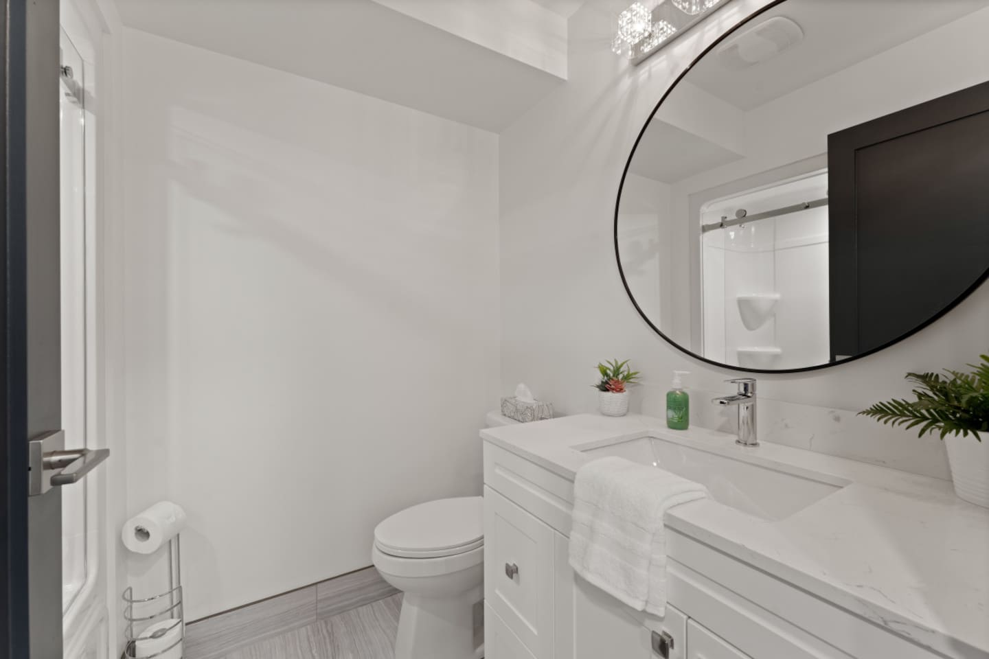 2nd floor bathroom offers a clean and modern design.