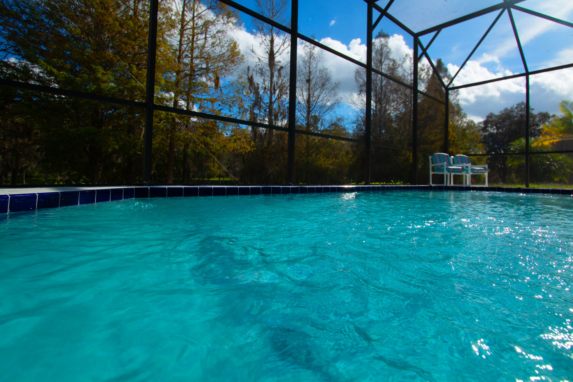 Crystal clear water and lots of sun from the southern exposure.