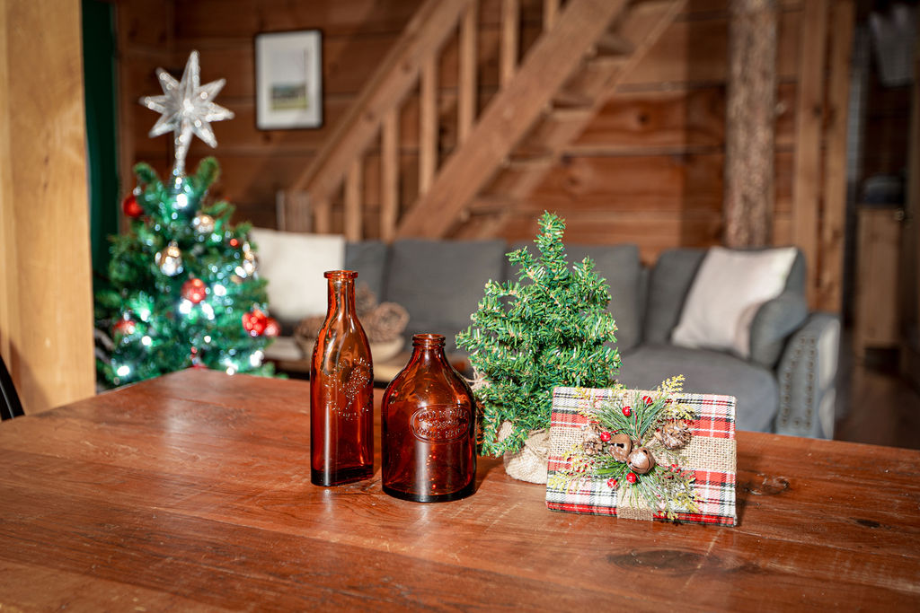 Enjoy the cheerful holiday decorations