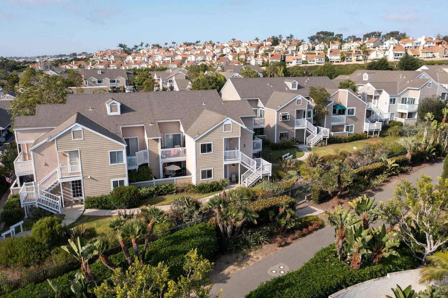 Want to shortcut into town?  Sure, why not through the greenbelt adjacent to unit