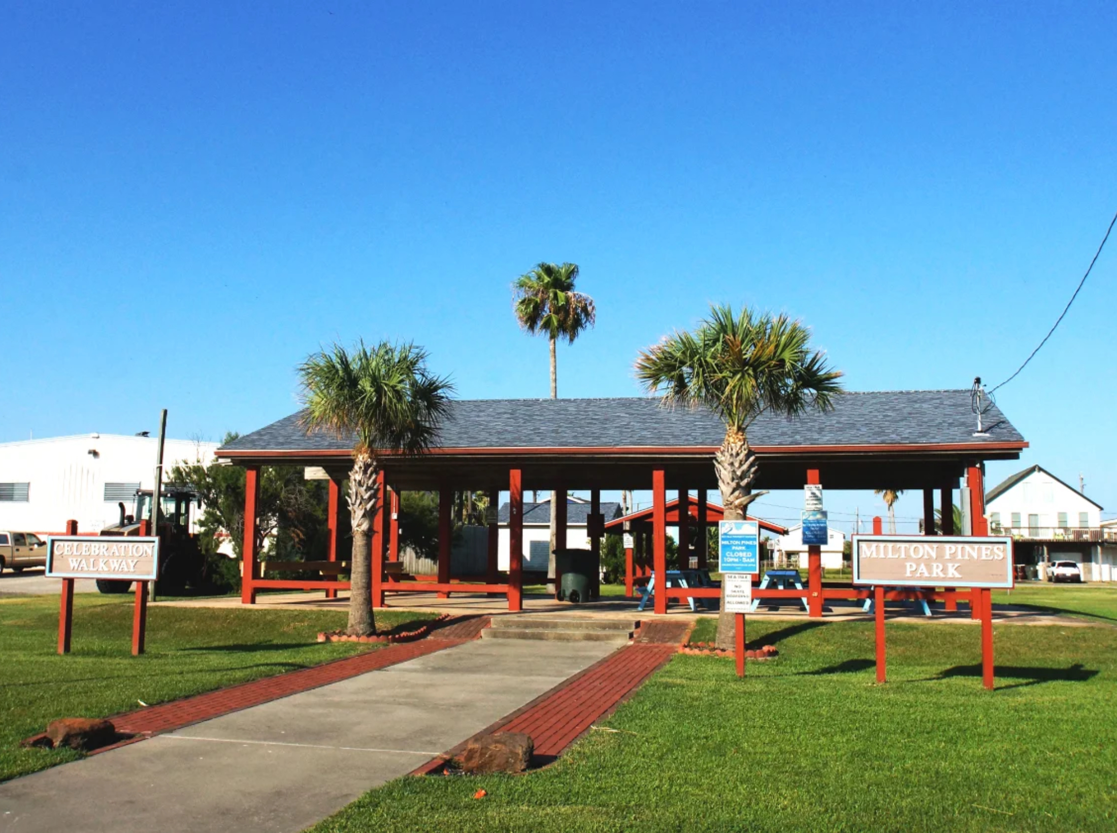 Community Pavilion with Picnic Tables & Grills