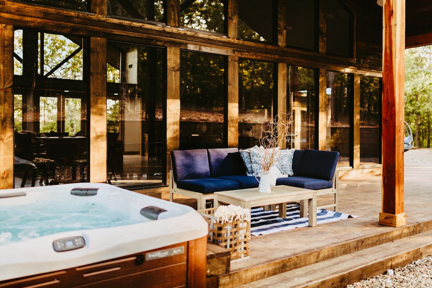 Being in the woods with luxury of the city 