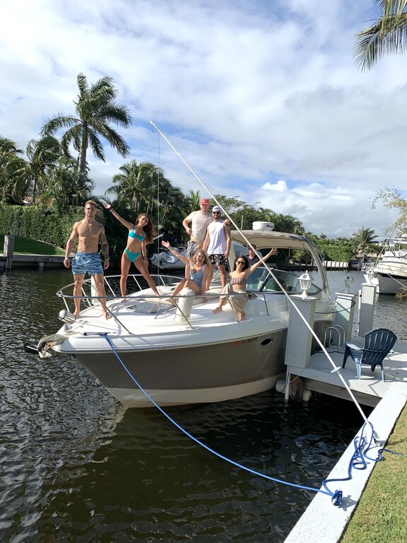 Guests enjoying a boat charter from the dock!  1/2 and full days. Local and Bimini options.