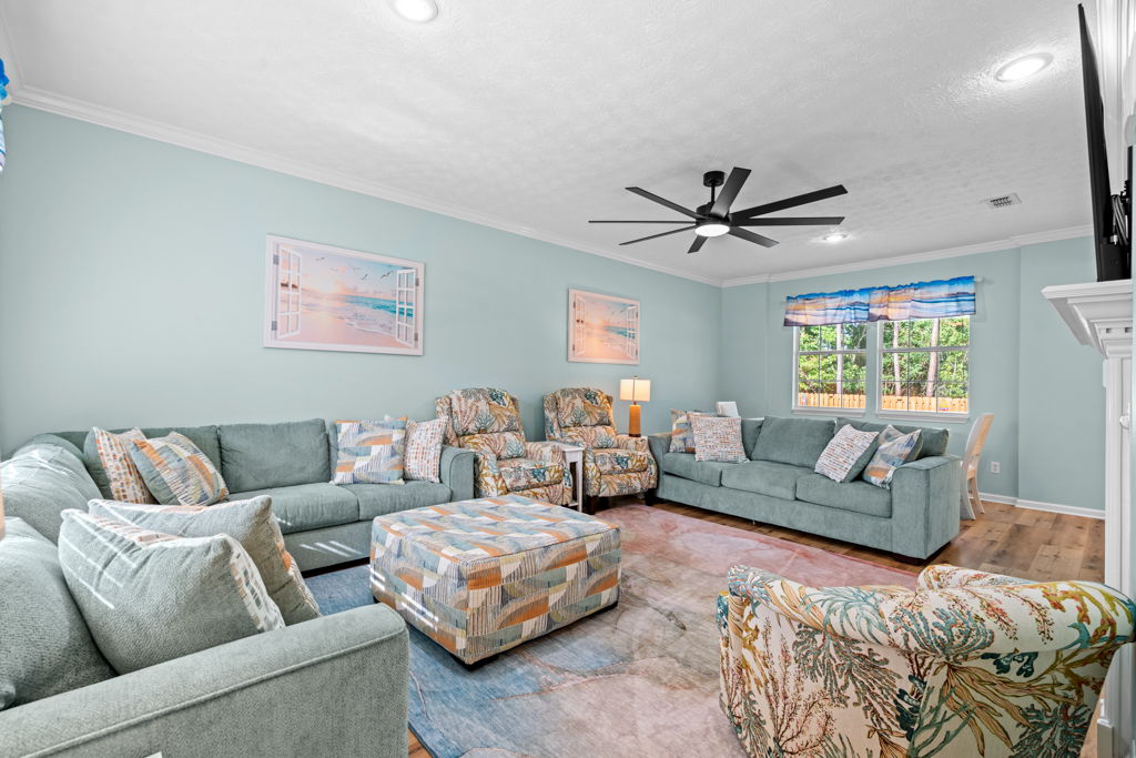 Comfortable Living Room with Two Sleeper Sofas