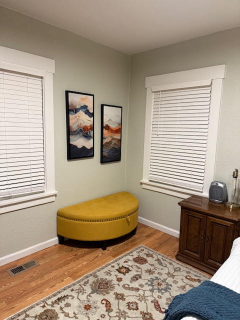 Ottomon for your use for storage or sitting- bunk bed room