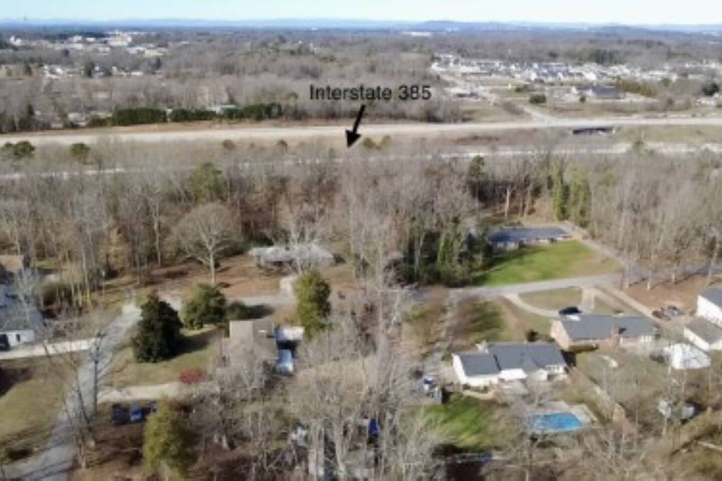 Aerial Picture Showing Proximity to 385