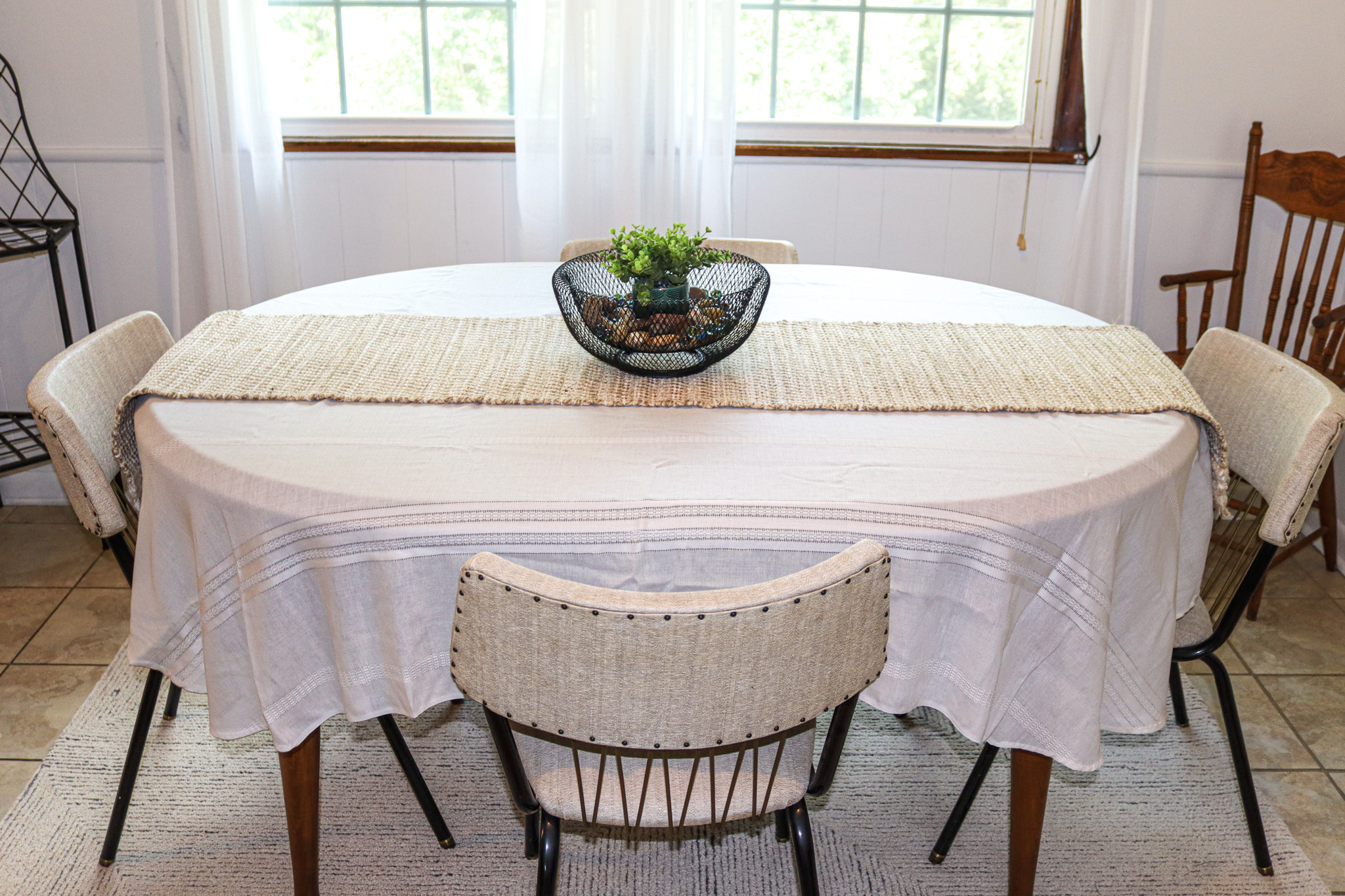 Pour a cup of coffee, linger over breakfast, or gather everyone together for a home-cooked meal in this welcoming dining space.