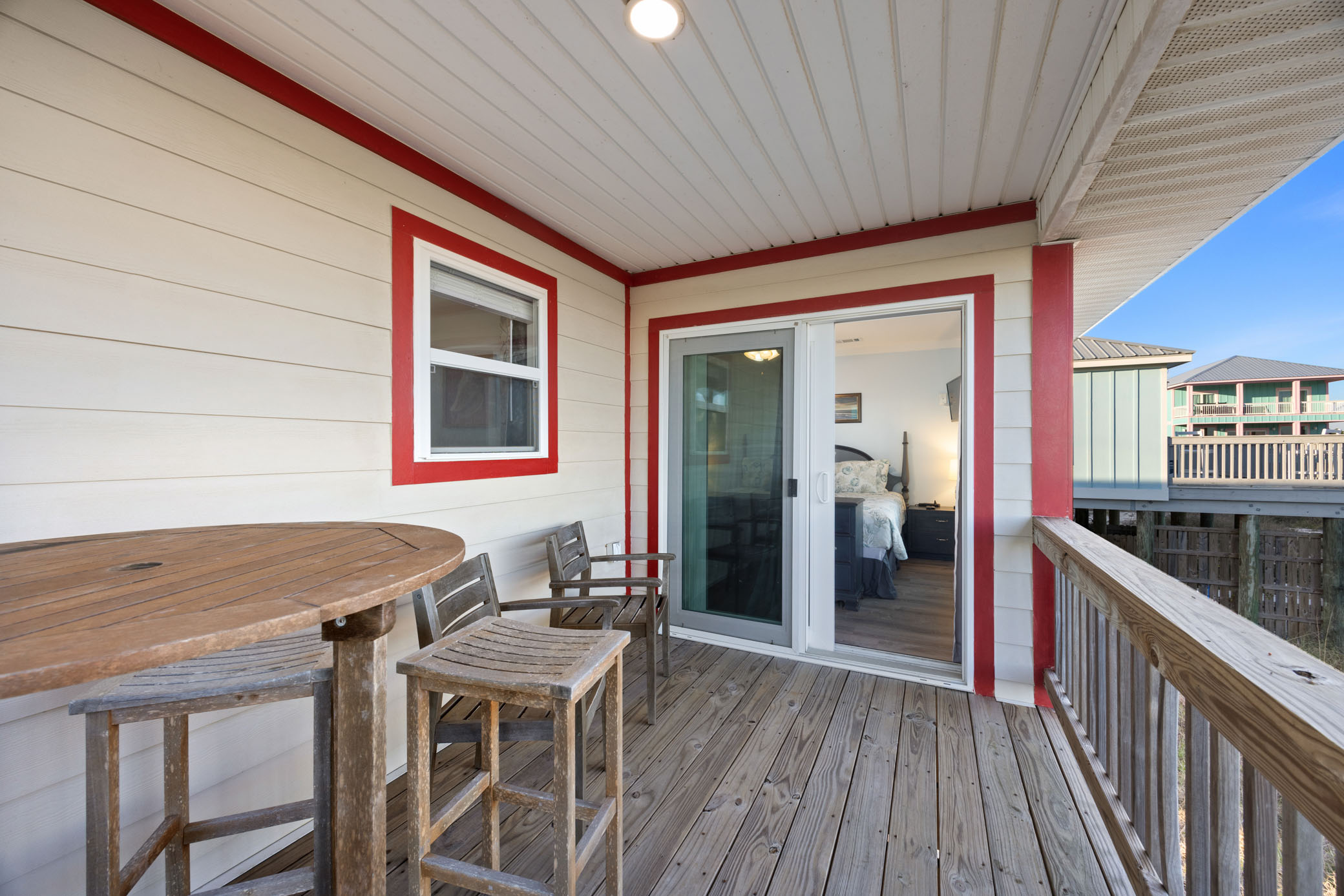 Sliding door to master bedroom