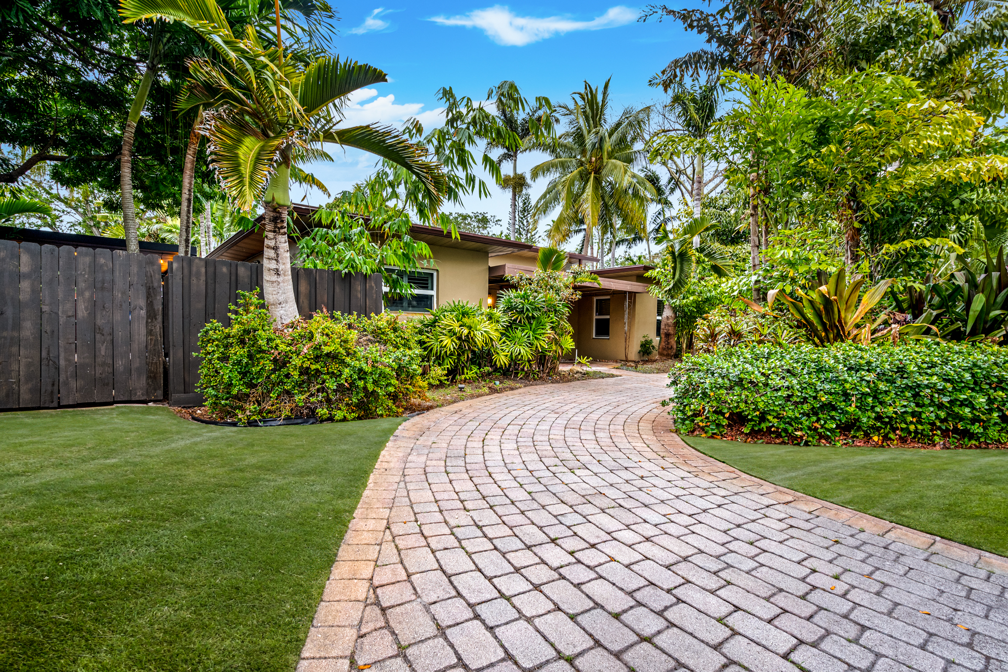 The front driveway