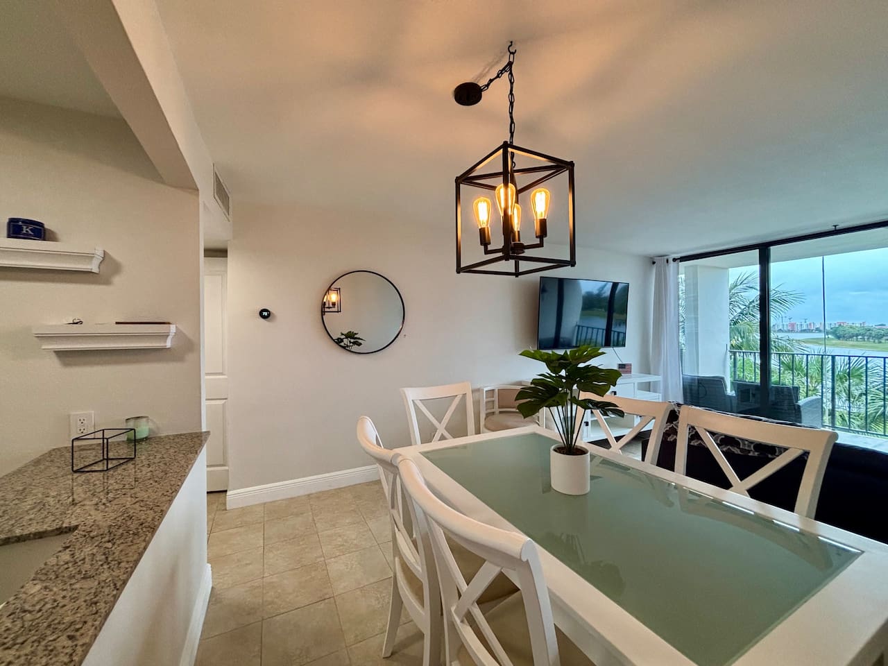The dining room is well laid out, with plenty of seating and good lighting.