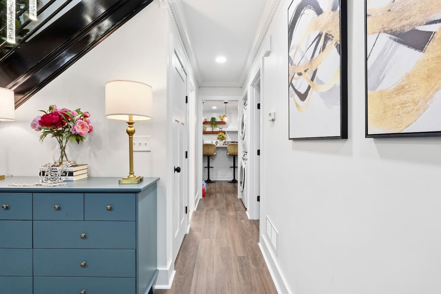 Hallway leading into the kitchen.