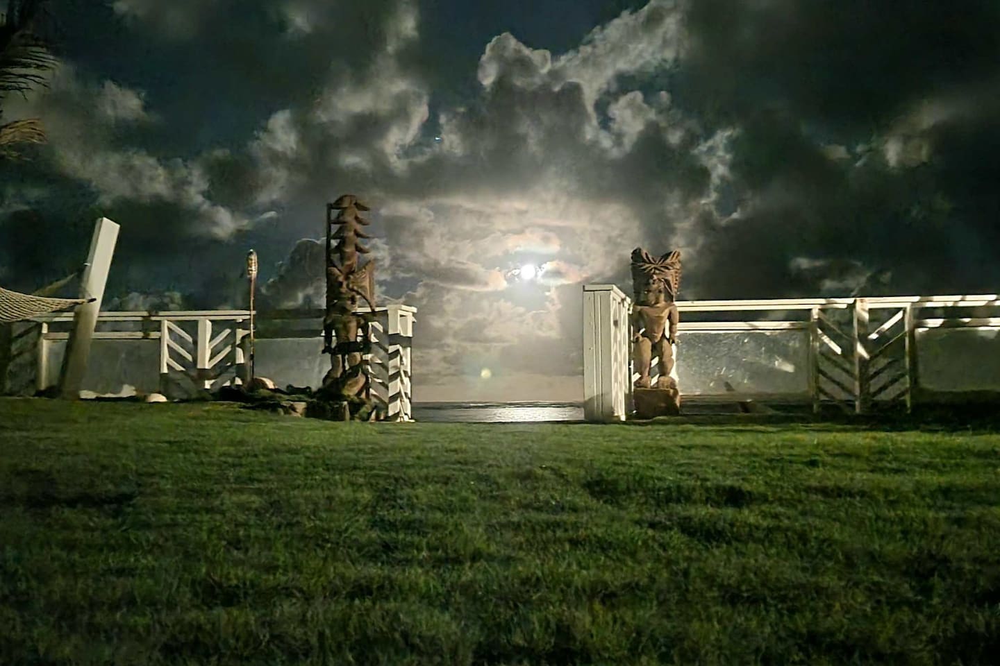 Moonrise with old wood fence in 2021.