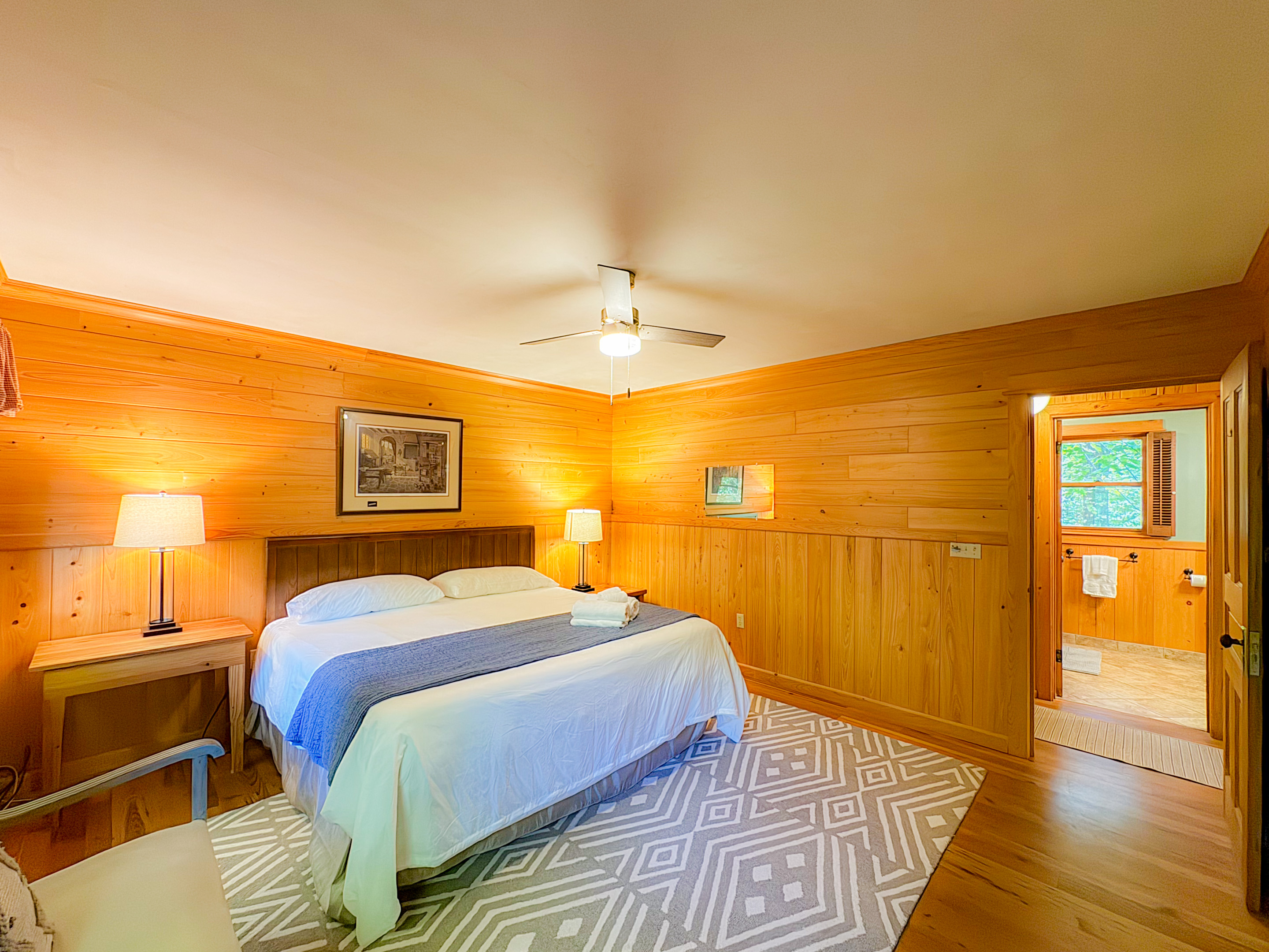 Bathroom across the hallway from the main level bedroom