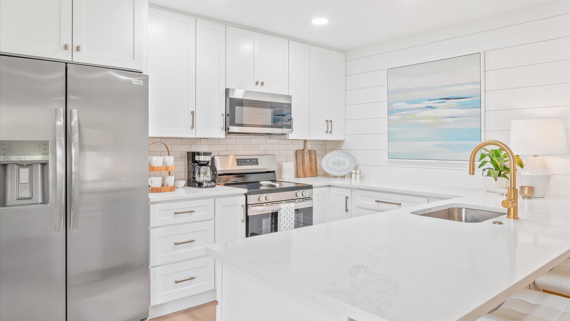 Microwave, oven, coffee maker