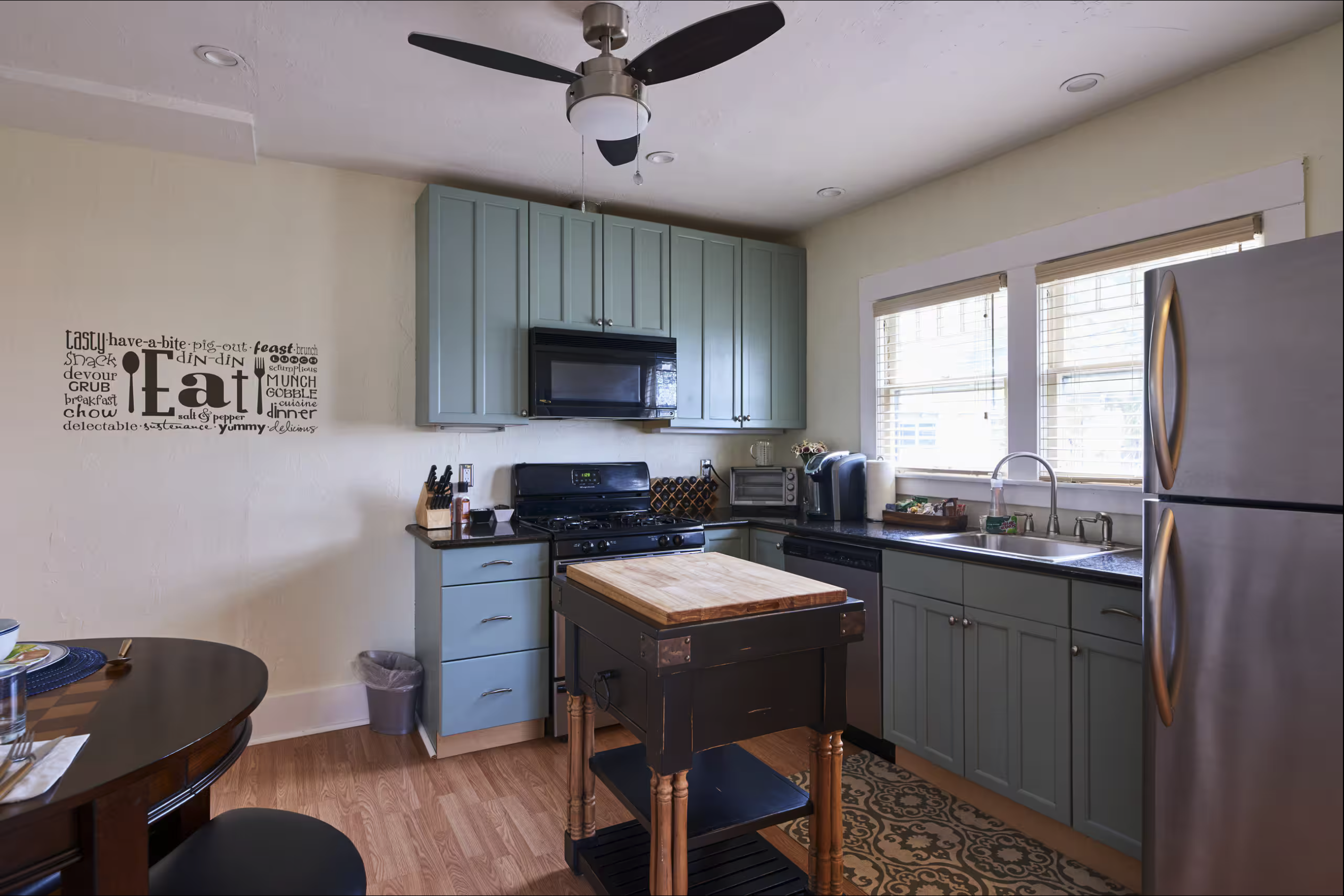 Kitchen with an island