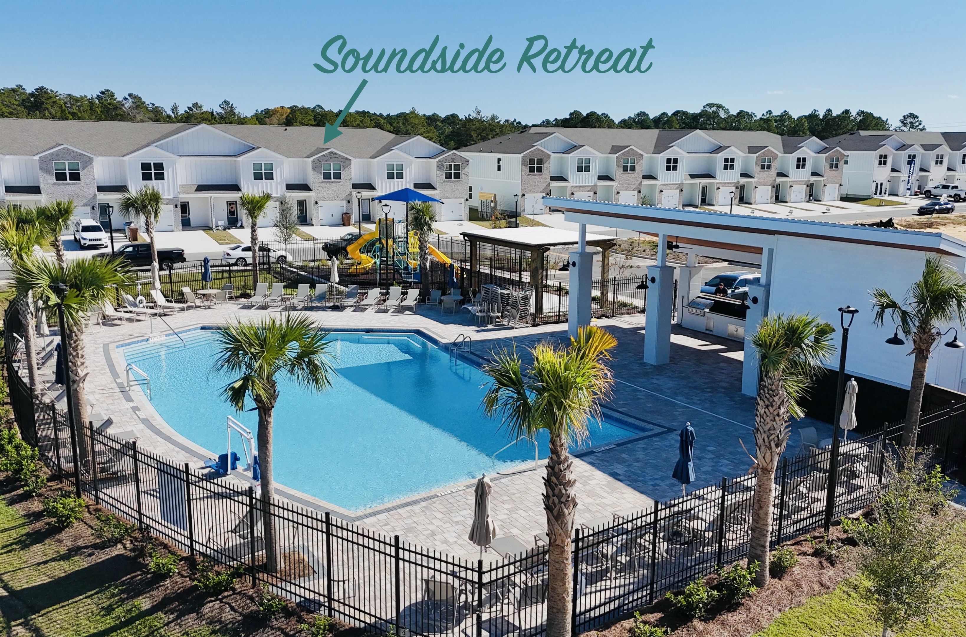 This is Soundside Retreat. Your Newly constructed oasis on The Emerald Coast. Close beaches, amazing recreation area, and the calm of a quiet neighborhood.