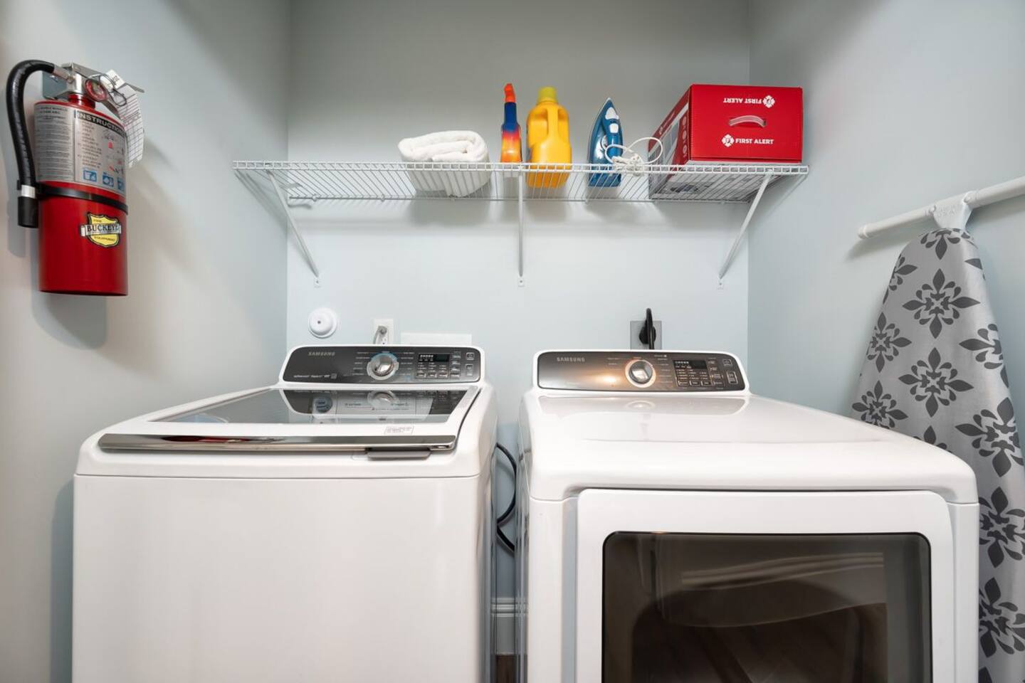 Laundry machines with detergent provided