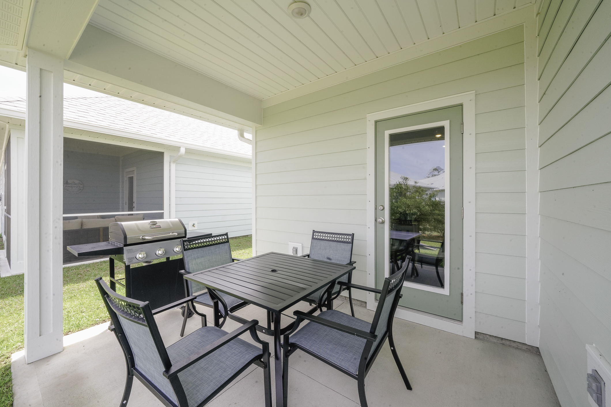 Inviting outdoor area perfect for lounging, dining, or family gatherings.